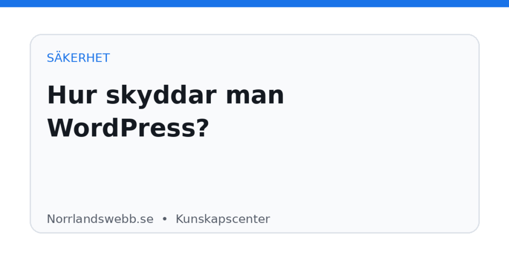 Hur skyddar man WordPress? – illustrativ huvudbild