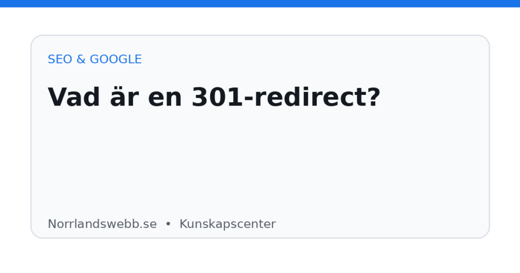 Vad är en 301-redirect? – illustrativ huvudbild