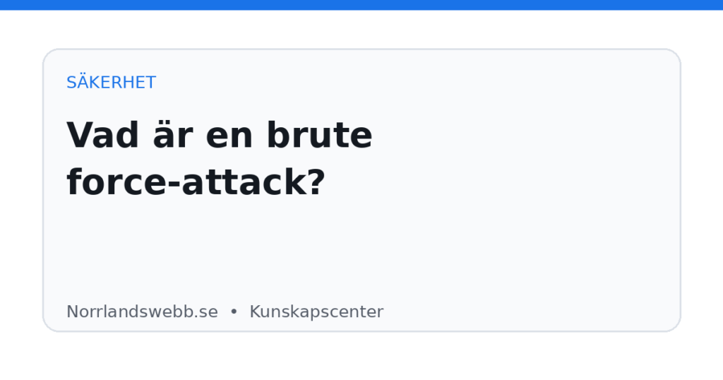Vad är en brute force-attack? – illustrativ huvudbild