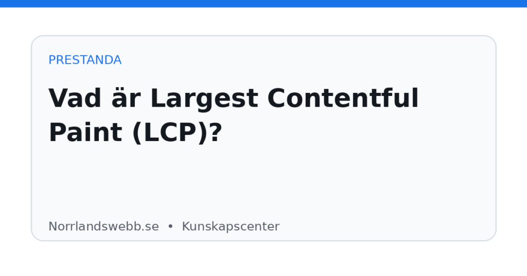 Vad är Largest Contentful Paint (LCP)? – illustrativ huvudbild