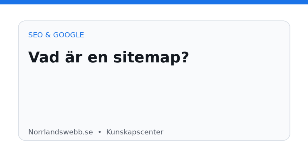Vad är en sitemap? – illustrativ huvudbild