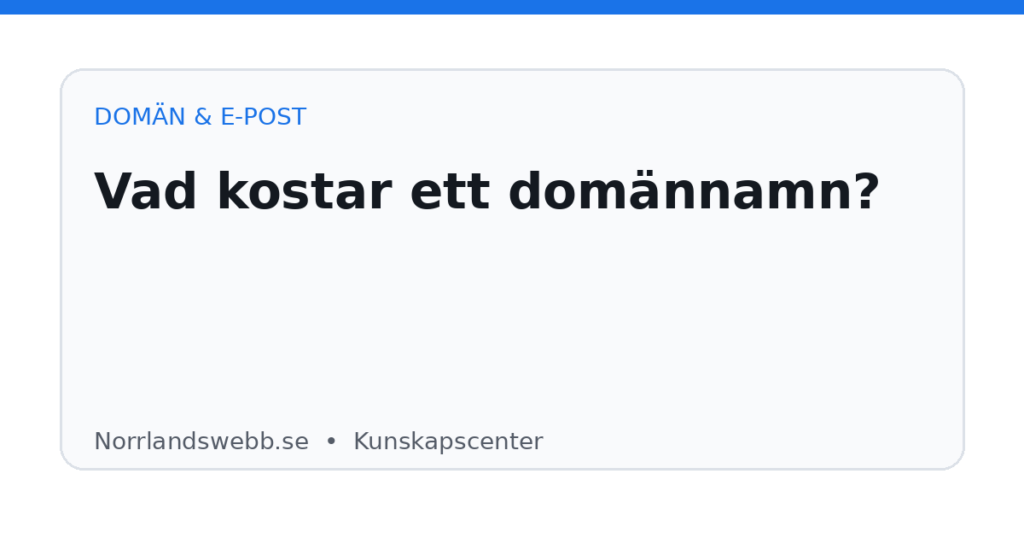 Vad kostar ett domännamn? – illustrativ huvudbild