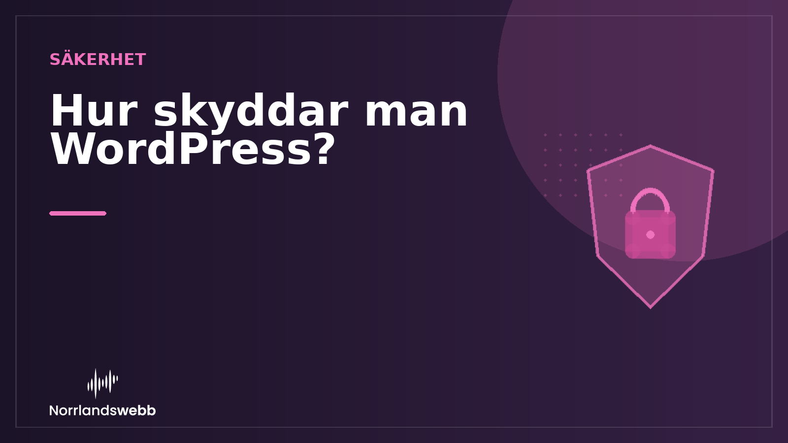 Hur skyddar man WordPress? – illustrativ huvudbild