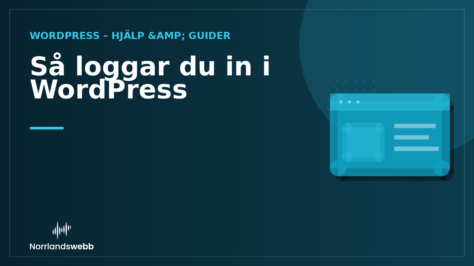 Så loggar du in i WordPress – illustrativ huvudbild
